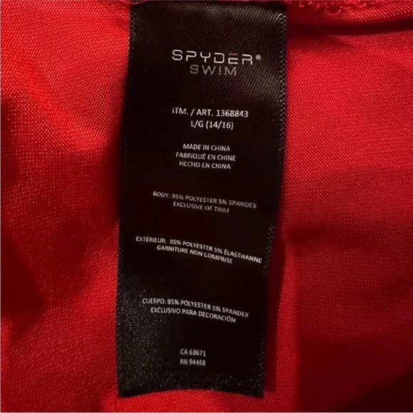 Spyder Boys Rashguard Tee- Red Size Large - Picture 6 of 6